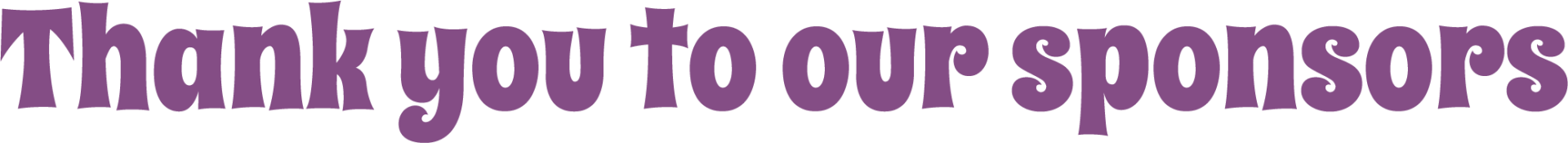 Thank you to our sponsors