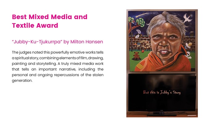 Art Prize 2021 Winners - Jubby-Ku-Tjukurrpa by Milton Hansen