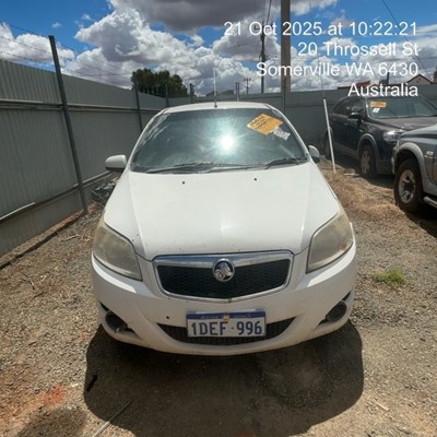 Impounded Vehicle: WHITE HOLDEN Registration: 1DEF996