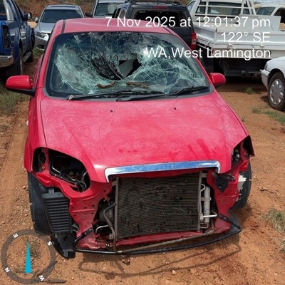 Impounded Vehicle: RED HOLDEN Registration: N/A