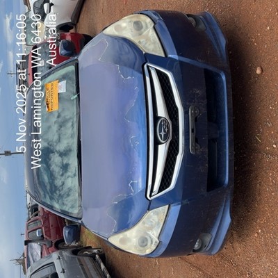 Impounded Vehicle: BLUE SABURU Registration: N/A