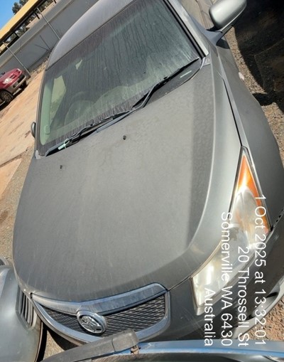 Impounded Vehicle: GREY HOLDEN Registration: N/A