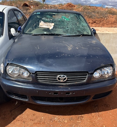 Impounded Vehicle: BLUE TOYOTA Registration: N/A