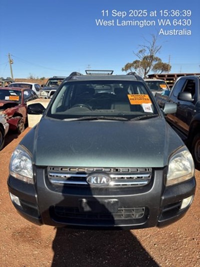 Impounded Vehicle: GREEN kia Registration: N/A