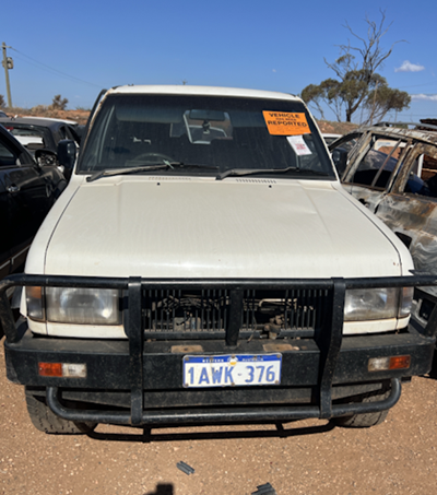 Impounded Vehicle: WHITE HOLDEN  Registration: 1AWK376