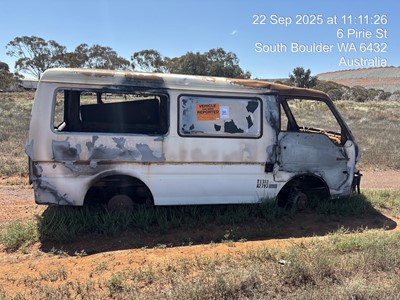 Impounded Vehicle: WHITE FORD Registration: N/A