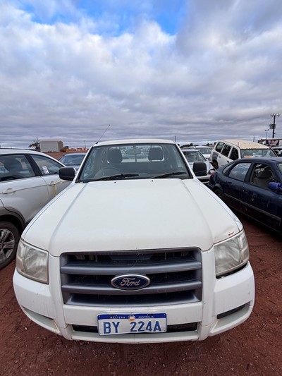 Impounded Vehicle: WHITE FORD Registration: BY224A