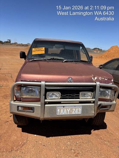 Impounded Vehicle: RED HOLDEN Registration: 1AAY243