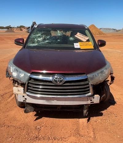 Impounded Vehicle: BURGUNDY TOYOTA Registration: N/A