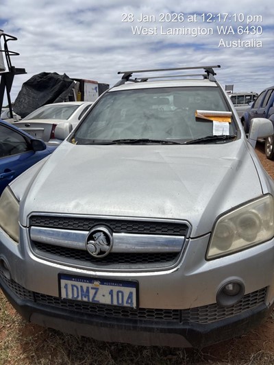 Impounded Vehicle: GREY HOLDEN Registration: 1DMZ104