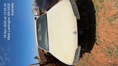 Impounded Vehicle: WHITE HOLDEN Registration: N/A