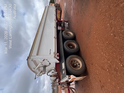 Impounded Vehicle: WHITE SIDE TIPPER Registration: N/A