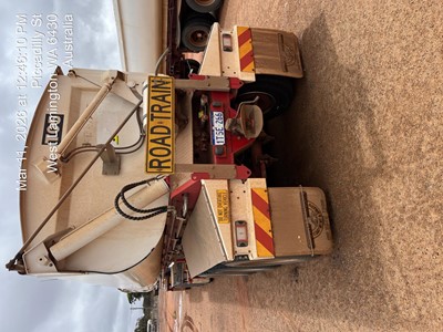 Impounded Vehicle: WHITE SIDE TIPPER Registration: N/A