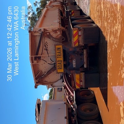 Impounded Vehicle: WHITE SIDE TIPPER Registration: CGG024P