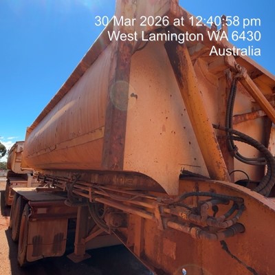 Impounded Vehicle: WHITE SIDE TIPPER Registration: N/A