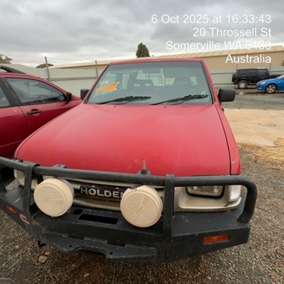 Impounded Vehicle: RED HOLDEN Registration: N/A