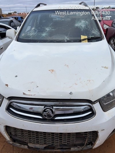 Impounded Vehicle: WHITE HOLDEN captiva Registration: n/a