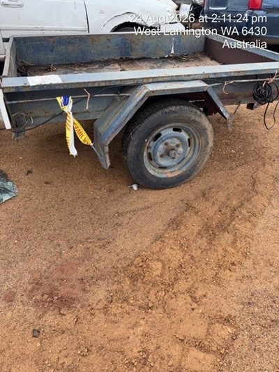 Impounded Vehicle: BLUE TRAILER Registration: KBC718X