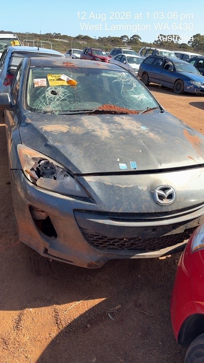 Impounded Vehicle: BLACK MAZDA Registration: n/a
