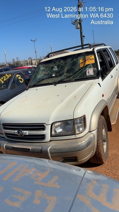 Impounded Vehicle: WHITE HOLDEN Registration: n/a