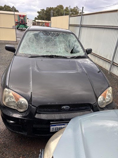 Impounded Vehicle: BLACK SABURU Registration: 1BPB369