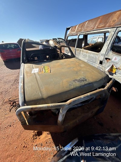 Impounded Vehicle: BURNT WRECK Unknown Registration: None