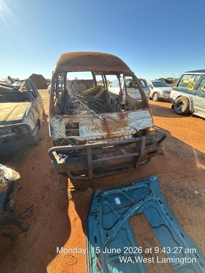 Impounded Vehicle: BURNT WRECK TOYOTA Registration: NONE