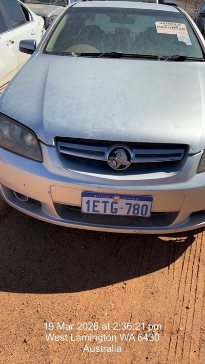 Impounded Vehicle: SILVER HOLDEN Registration: 1ETG780