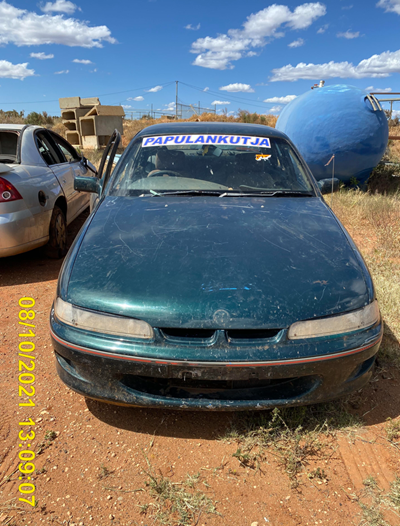Impounded Vehicle: Green Holden Registration: N/A