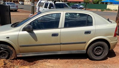 Impounded Vehicle: Gold Holden Registration: 1DYM340