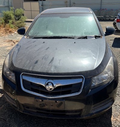 Impounded Vehicle: Black Holden Registration: 