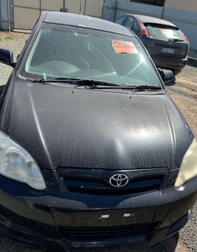 Impounded Vehicle: Black Toyota Registration: 